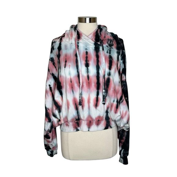 Young Fabulous and Broke Tie Dye Sweatshirt Hoodie with Snap Sleeves Women’s M L - Picture 10 of 10